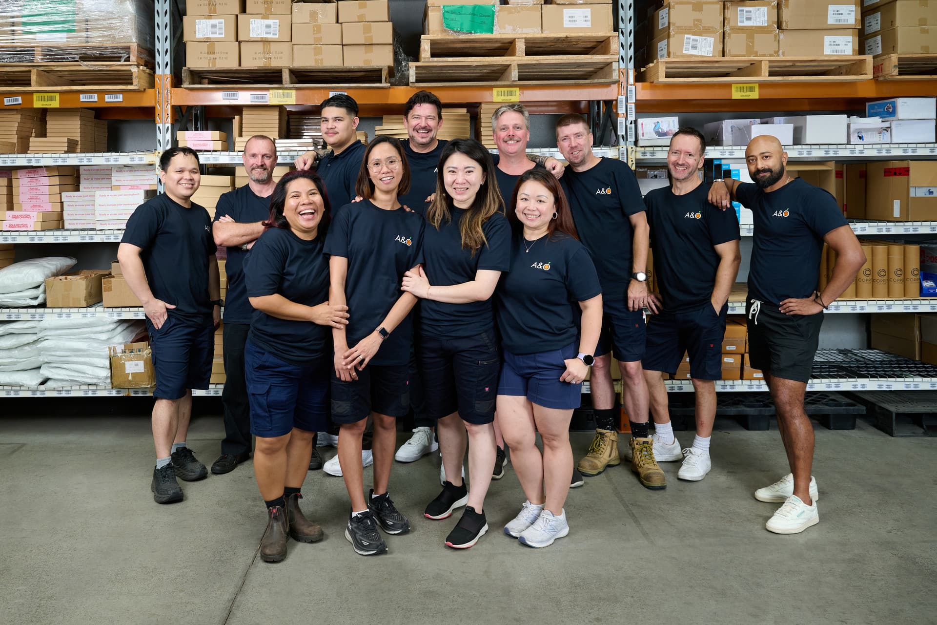 A&O Handline fulfilment team in the warehouse